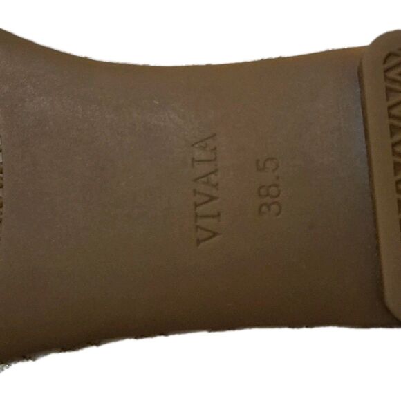 Vivaia 38.5, Us 7.5 Square Toe Bow Ballet Margot Beige Woven Preppy Flats Shoes - Picture 9 of 9